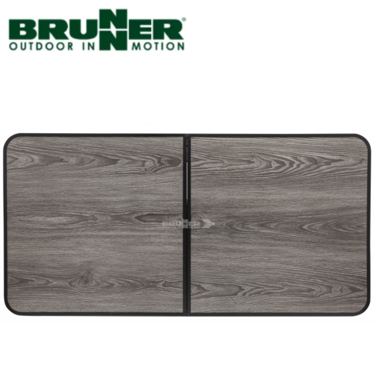 Brunner EluTop Compack 120 table with a sleek wooden surface and sturdy metal legs, ideal for modern home or office use.