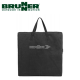 Brunner EluTop Compack 120 table with a sleek wooden surface and sturdy metal legs, designed for modern office or conference use.