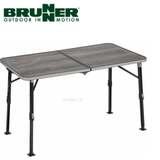 Brunner EluTop Compack 120 table with a sleek, modern design, featuring a smooth surface and sturdy wooden legs.