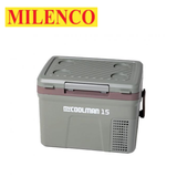 Milenco MyCoolMan 15ltr fridge/freezer showing a sleek design and compact size, ideal for outdoor use.