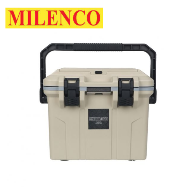 Milenco MyCoolMan 16ltr cooler icebox with a sturdy design and handle, perfect for outdoor adventures.