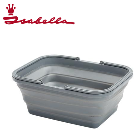 Isabella 16L folding washing up tub made of durable plastic, shown unfolded with handles for easy carrying and space-saving storage.