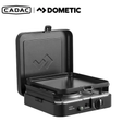 Cadac Dometic 1 Cook Turbo FFD flat grill plate for outdoor grills, showing the durable metal surface designed for grilling.