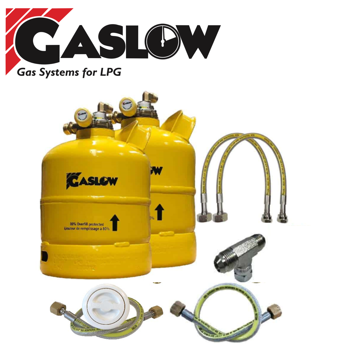 Gaslow Twin 2.7kg Cylinder Kit