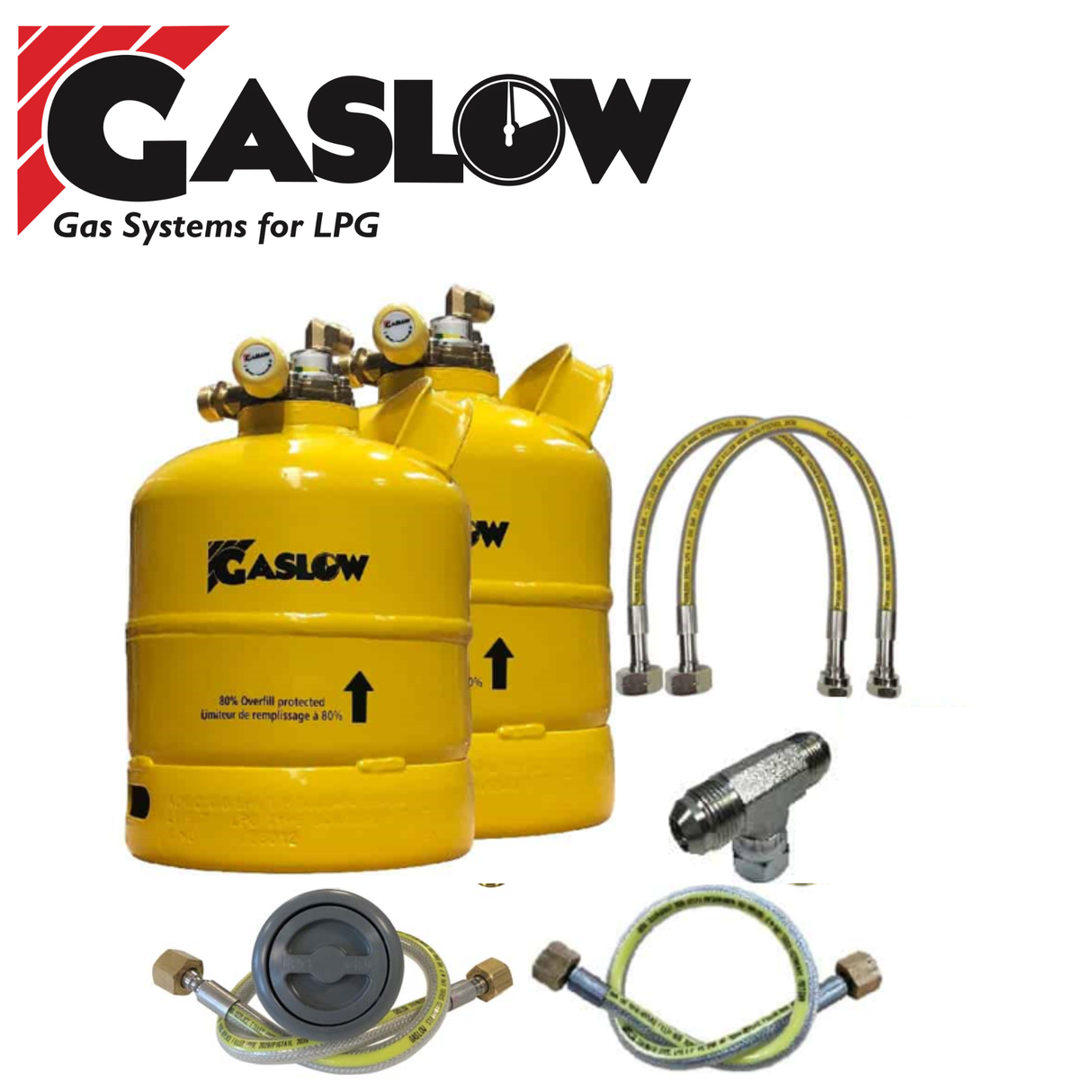 Gaslow Twin 2.7kg Cylinder Kit