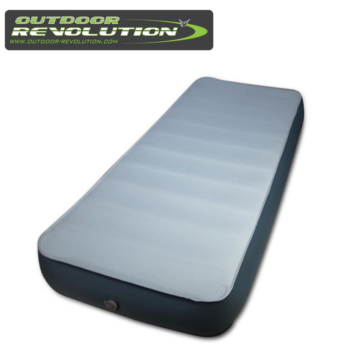 Outdoor Revolution Skyfall Midi 200 self-inflating sleeping mat with a textured surface and rolled-up design for camping.