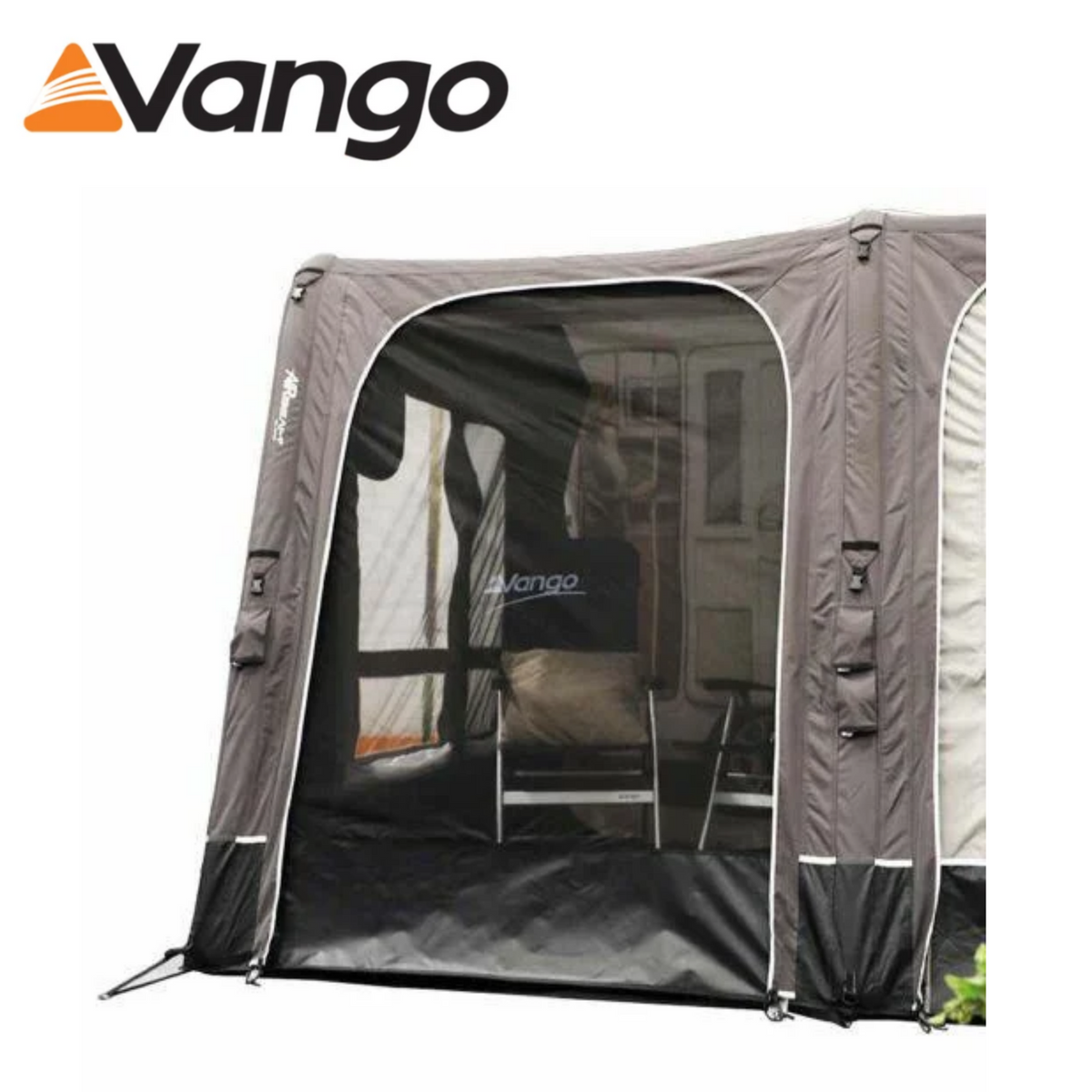 Vango Balletto 390 front mesh panel door with zip opening for enhanced tent ventilation
