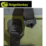 RidgeMonkey Collabox 20L coolbox with sturdy handle and compact design, ideal for keeping food and drinks cool during outdoor activities.