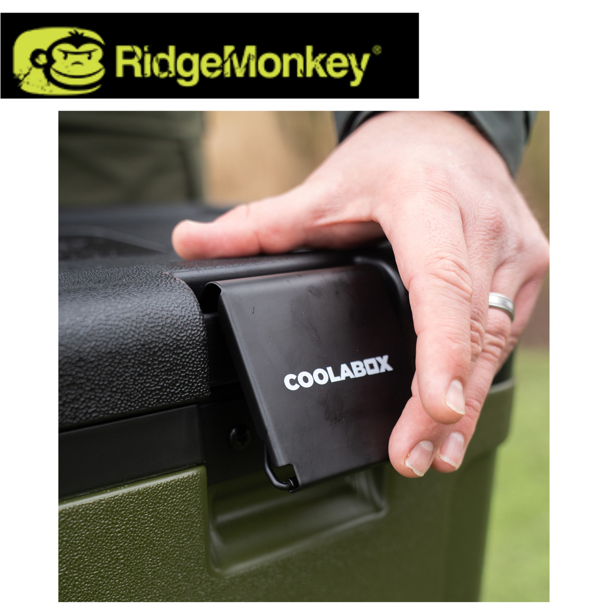 RidgeMonkey Collabox 20L coolbox, portable insulated cooler for keeping food and drinks cold.