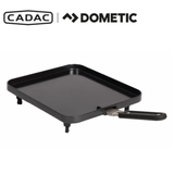 Cadac Dometic 2 Cook 3 Flat Grill Plate for 2 Cook 3 range, showing a durable cast iron grilling surface with ridges and flat sections.