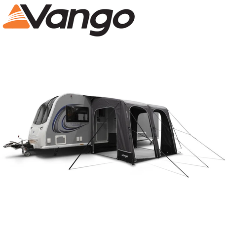 Vango Balletto Pro Air 260 Caravan Awning showcasing its spacious design and durable material in a camping setup.