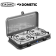 Cadac Dometic 2 Cook 2 Pro Stove QR with two burners and control knobs, ideal for outdoor cooking and camping.