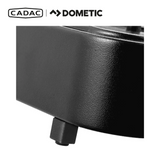 Cadac Dometic 2 Cook 3 Pro Deluxe gas BBQ with three burners and stainless steel cooking surface, perfect for outdoor grilling.