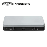 Cadac Dometic 2 Cook 3 Pro Deluxe QR gas BBQ with four burners and stainless steel grilling surface for outdoor cooking.