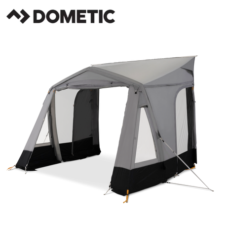 Dometic Leggera Air 300 S portable camping air mattress with built-in pump, shown in a compact, deflated state.
