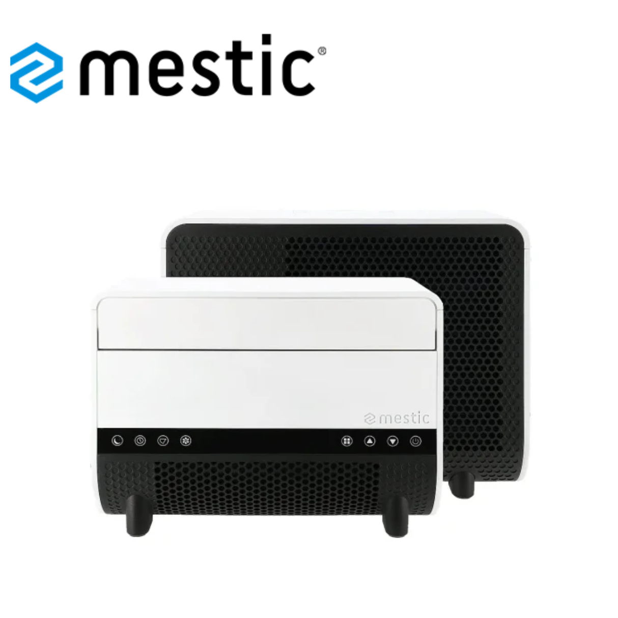 Mestic SPA-3100 UK split unit air conditioner mounted on wall with control panel visible