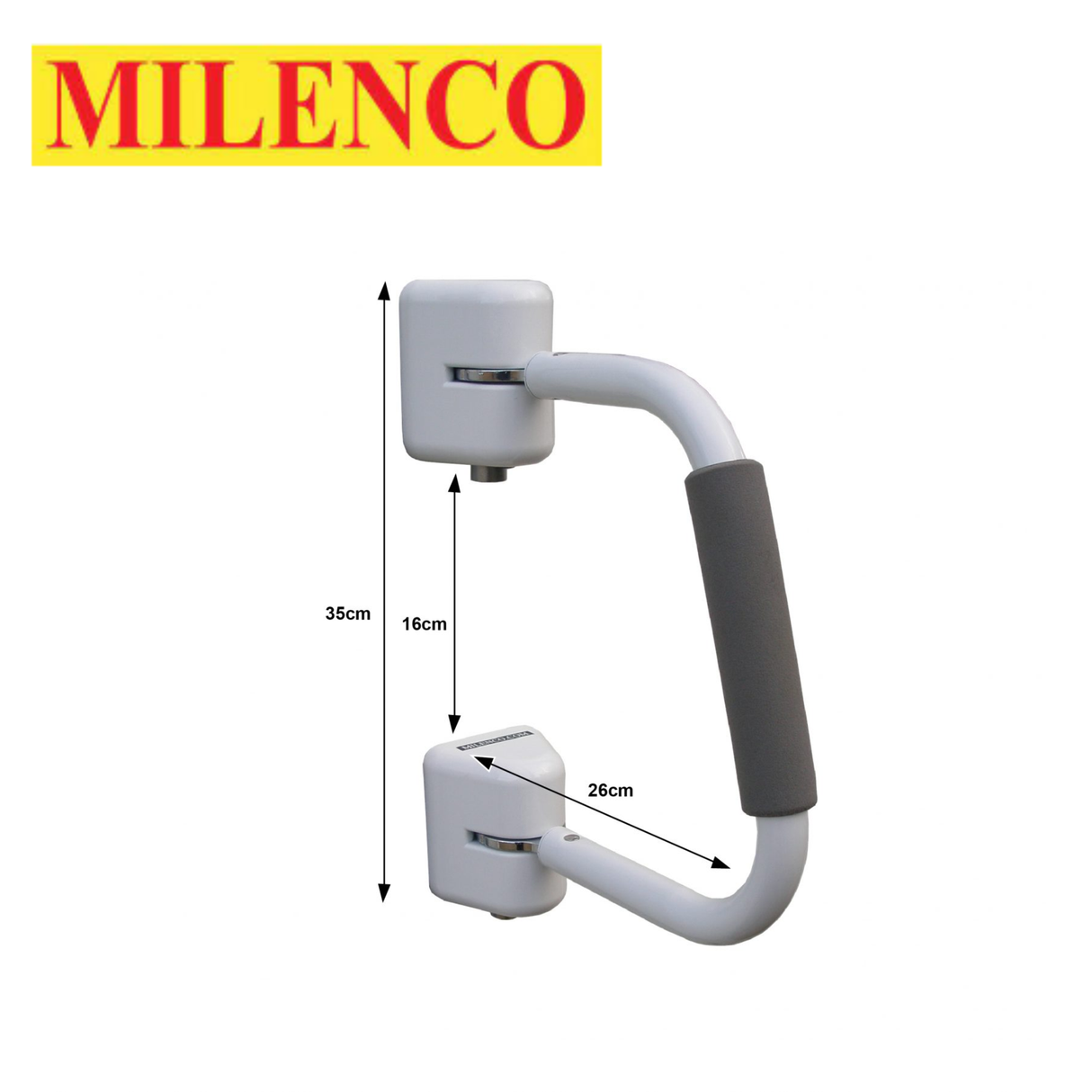 Milenco Small Security 31 Handrail showcasing a sturdy design for enhanced security and support in various settings.