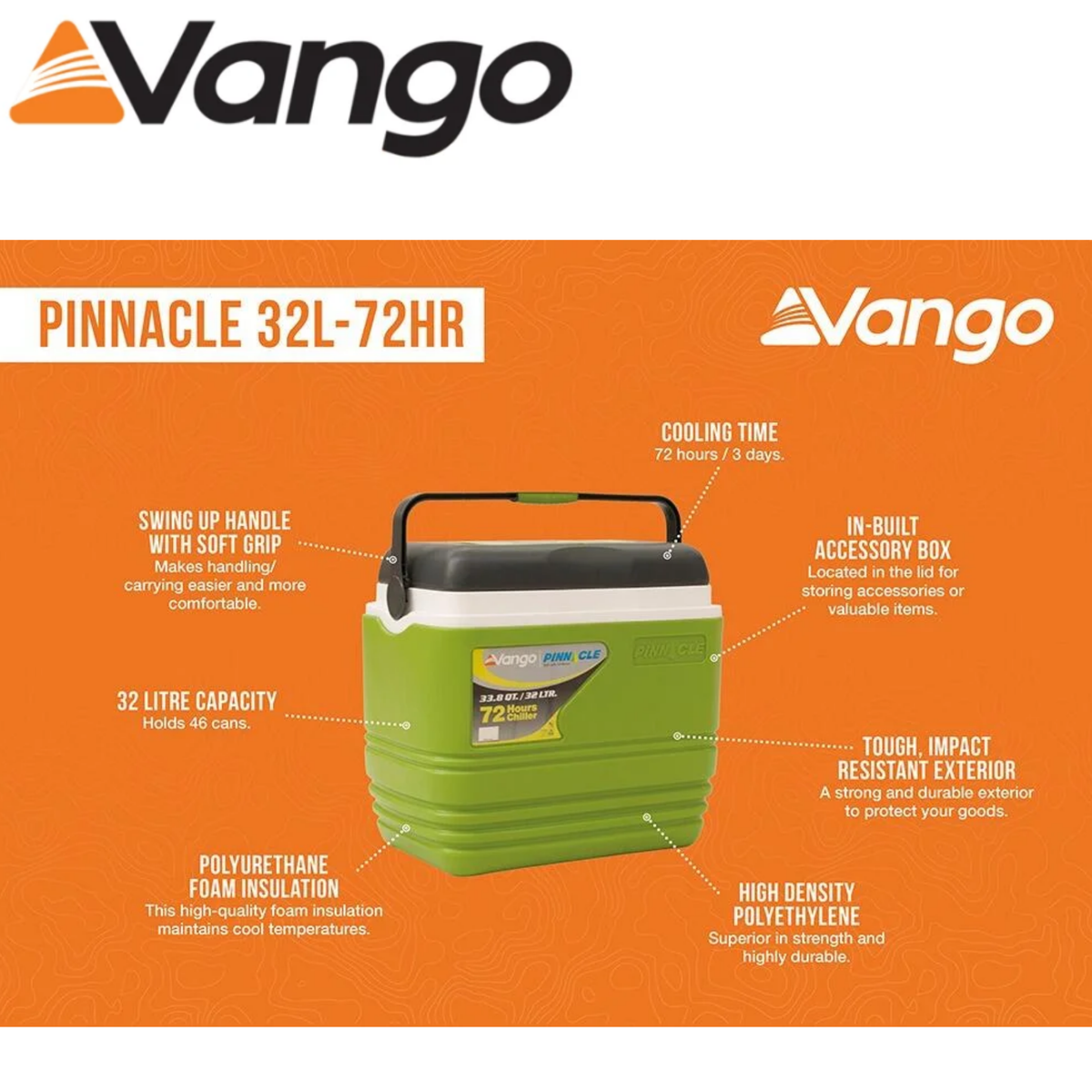 Vango Pinnacle 32L Coolbox Green