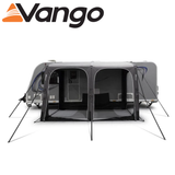 Vango Balletto Pro Air 330 caravan awning showcasing its spacious design and durable fabric in a scenic outdoor setting.