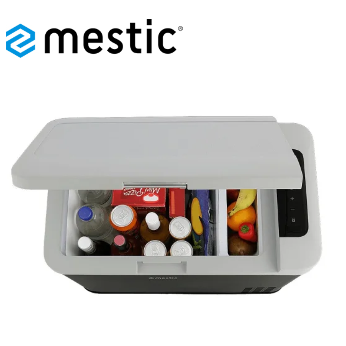 Mestic MCC-35 compressor cool box with portable AC/DC design, compact cooler for outdoor or travel use.