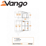 Vango Balletto Pro Air 390 Caravan Awning featuring a spacious design and durable fabric for outdoor camping.