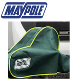 Maypole Large 4-ply breathable hitch cover MP9259 attached to a vehicle hitch receiver.