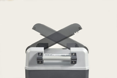 Milenco myCOOLMAN 47L Roamer compressor coolbox with a sleek design, ideal for outdoor adventures and road trips.