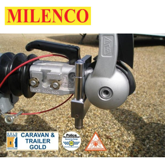 Milenco AKS Compact HitchLock 4992, a secure and durable hitch lock designed for trailers and caravans.