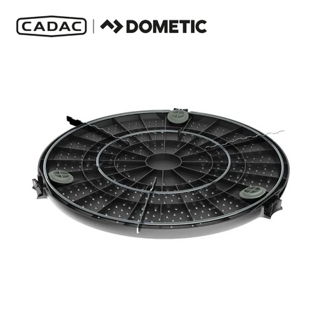 Cadac Dometic Carri Chef 50 BBQ with paella pan attachment, showcasing versatile cooking options and sleek design.