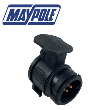 Maypole 13 Pin to 7 Pin trailer conversion adapter, MP6015, for connecting trailer and vehicle electrical systems.