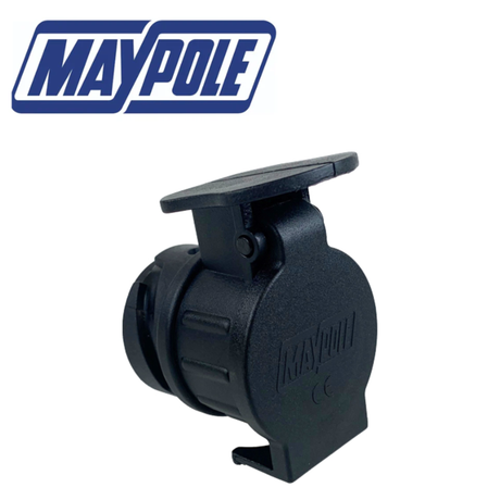 Maypole 13 Pin to 7 Pin trailer conversion adapter showing the black plastic connector with metal pins.