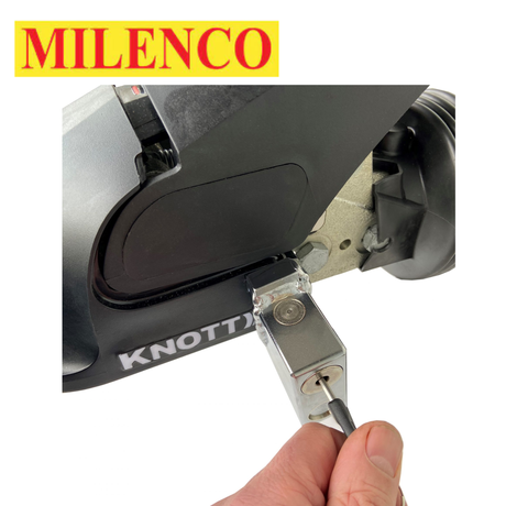 Milenco Compact Knott Stabilizer Head HitchLock for secure towing, model KS 25/30/35, showcasing durable design and features.