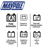 Maypole Automatic Battery Charger 4Amp