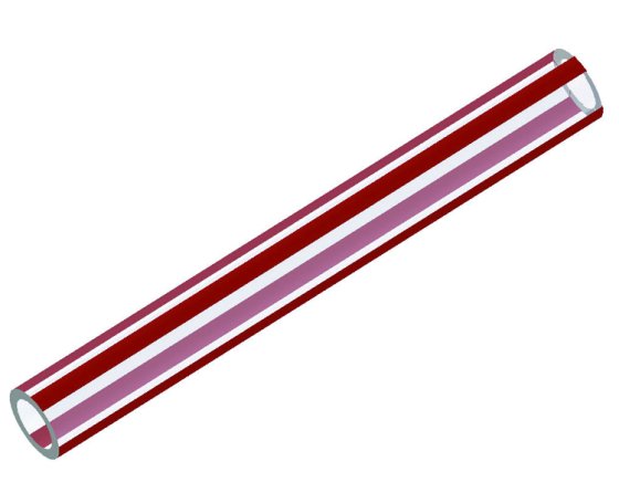 Whale Red 12mm Semi-Rigid Water Pipe