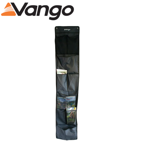 Vango 9 Pocket Sky Storage organizer with multiple mesh pockets for camping gear and outdoor accessories.