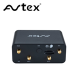 Avtex 4G antenna dual SIM router AMR994X with antennas and ports for mobile internet connectivity.