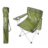 Ashby lightweight folding chair in vibrant green with a sturdy frame and fabric seat, ideal for portable seating.