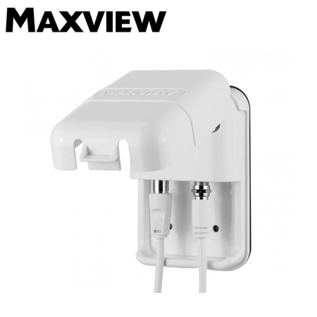 Maxview weatherproof socket F and coax connection B2008, outdoor waterproof electrical and coaxial socket for secure connections.