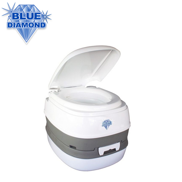 Blue Diamond Nature Calls Portable Toilet in blue, featuring a compact design for outdoor use and easy transport.