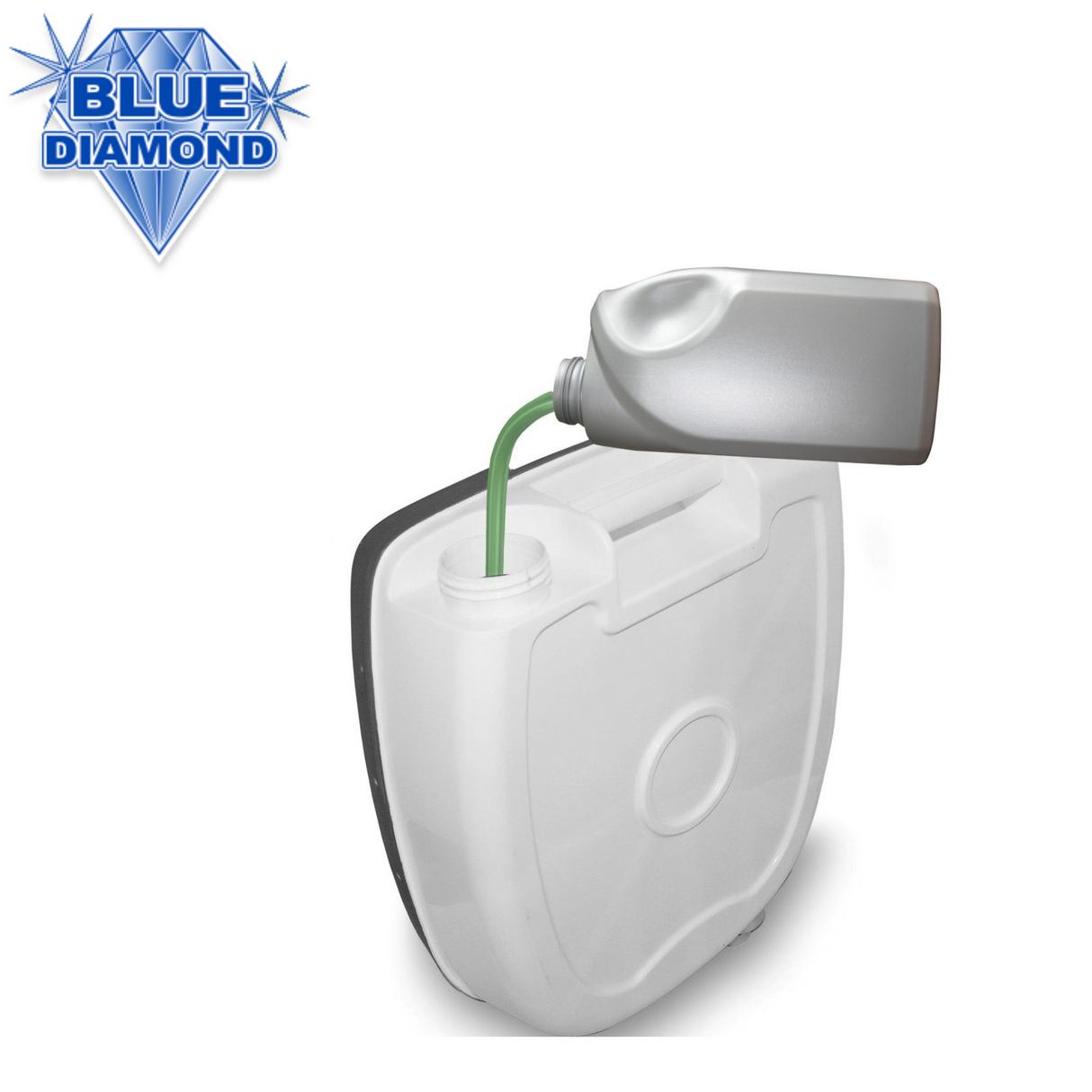 Blue Diamond Nature Calls Portable Toilet, compact design with a blue finish, ideal for camping and outdoor activities.