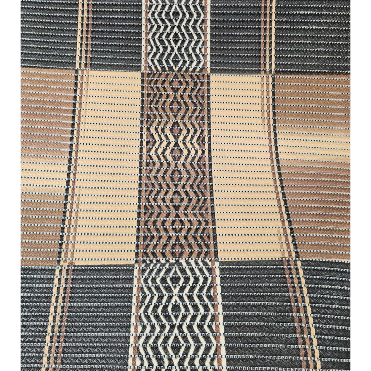 Black and brown cushioned non-slip shower mat by Cannock Caravan Accessories, designed for safety and comfort in the shower.