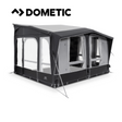 Dometic Club Air 390 All Season Air Awning attached to a camper van, showcasing its durable fabric and streamlined design.