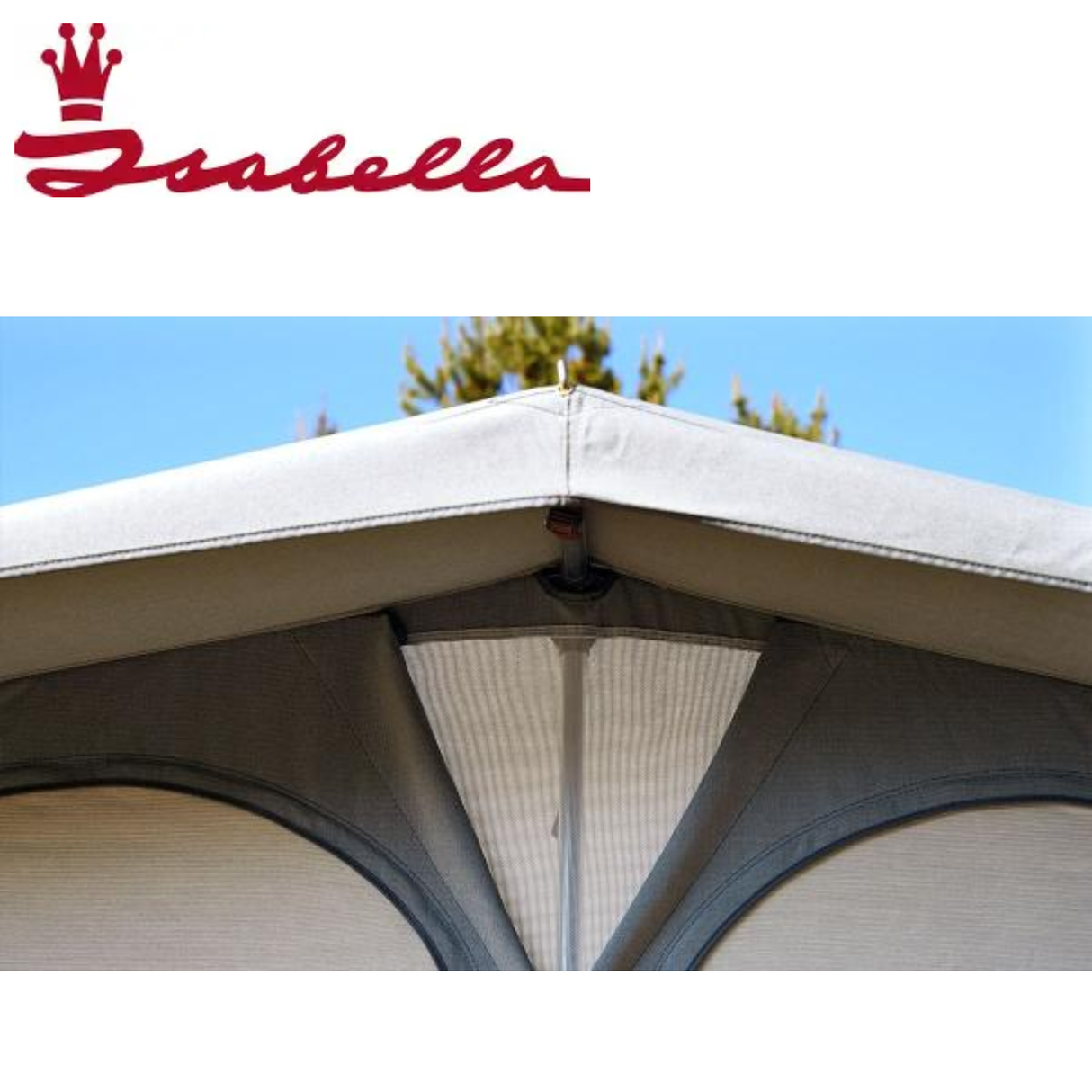 Isabella Commodore Etna all-season mega frame showcasing its sturdy structure and versatile design in outdoor setting.