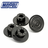 Maypole universal feet attachment showing adjustable metal feet for vehicle or trailer support and stability.