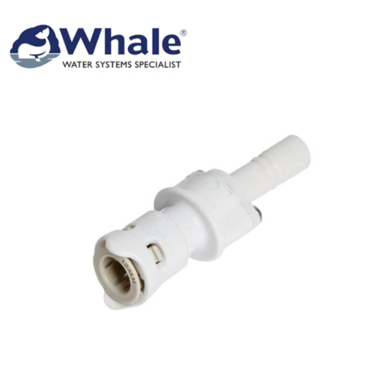Whale FV1300 Non Return Valve with a sleek design, showcasing its functional features and durable material.