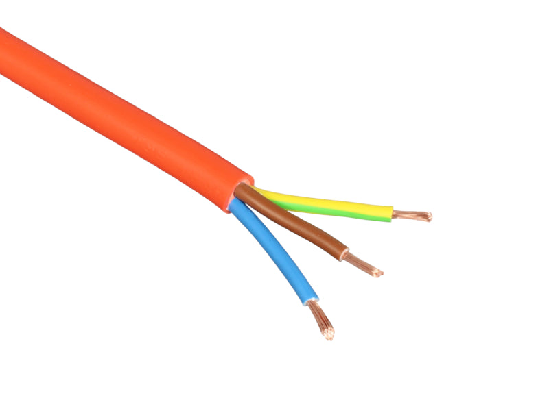 Mains Orange 2.5mm Electrical Cable