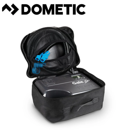 Dometic Gale Pump Bag showing a compact, durable bag with a Dometic logo, designed for easy transport of pump equipment.