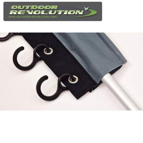 Outdoor Revolution Deluxe Coat Hanger with multiple hooks and sturdy design for organizing coats and jackets outdoors.