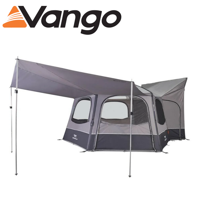 Vango Hex Sun Canopy showcasing a lightweight outdoor shelter with a unique hexagonal shape and sun protection features.