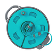Liberty 15-meter roll-on water hose coiled neatly, flexible garden hose for watering and outdoor use.